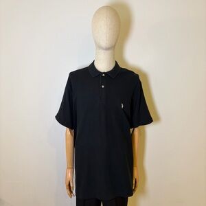 U.S. POLO ASSN. Men's Black Performance Pique Polo Shirt - Size 3XL